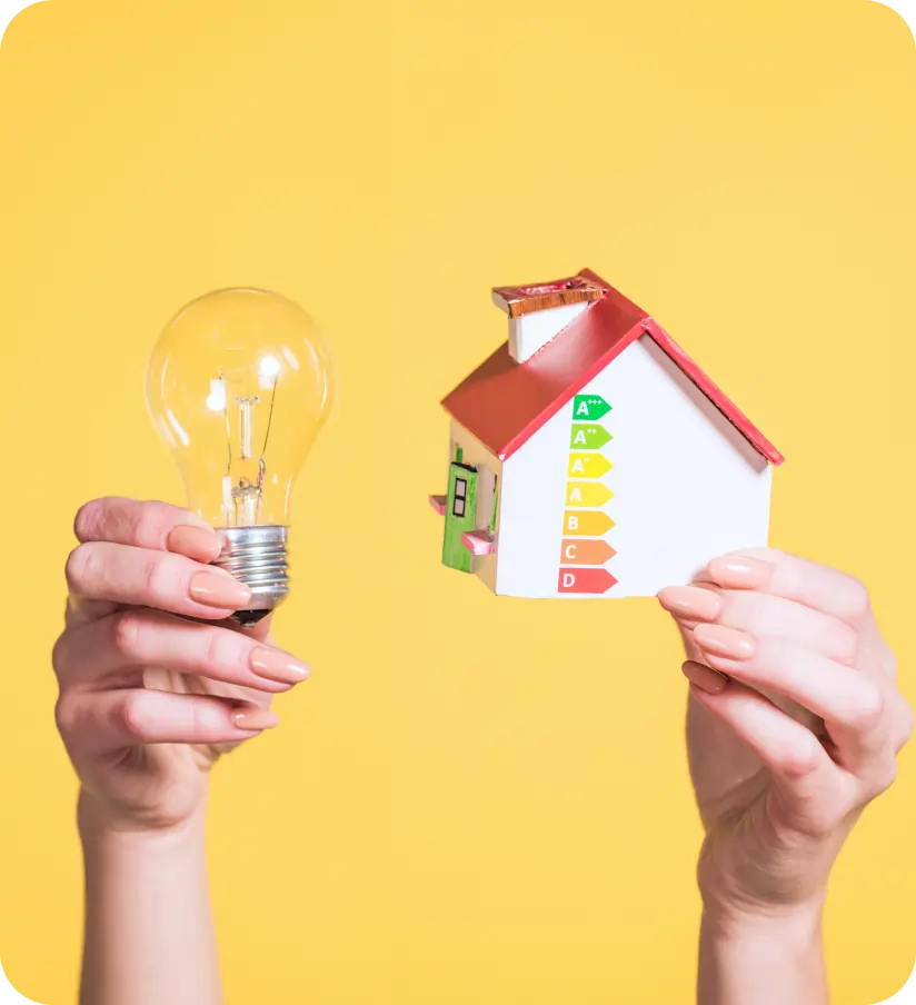 Energy efficiency home illustration